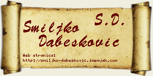 Smiljko Dabesković vizit kartica